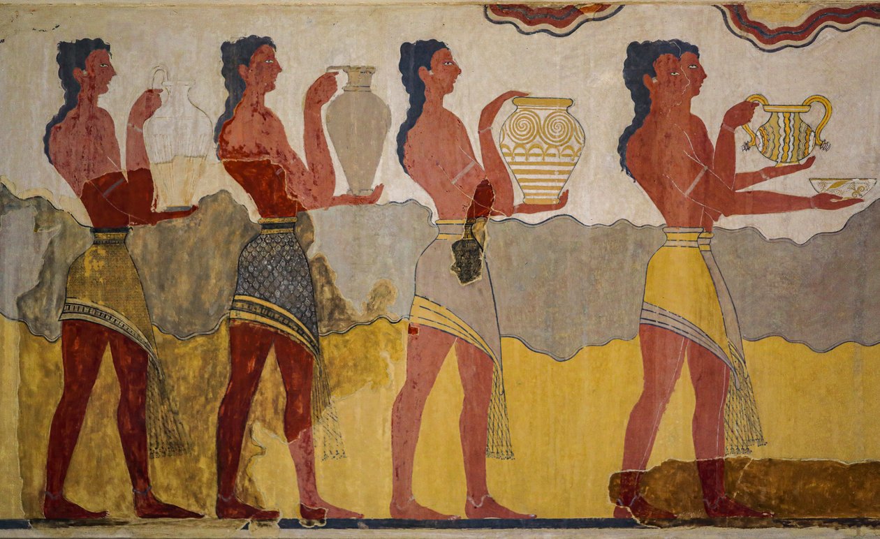 A körmeneti freskó rekonstrukciója alkotó: Minoan