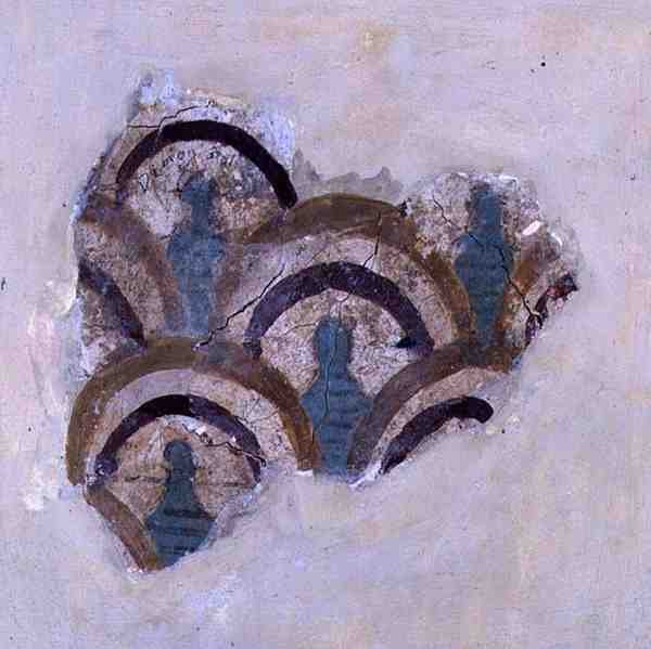 Spirálszalag és virágok Knósszoszból, Kréta, Kr.e. 1500 körül (freskó) alkotó: Minoan