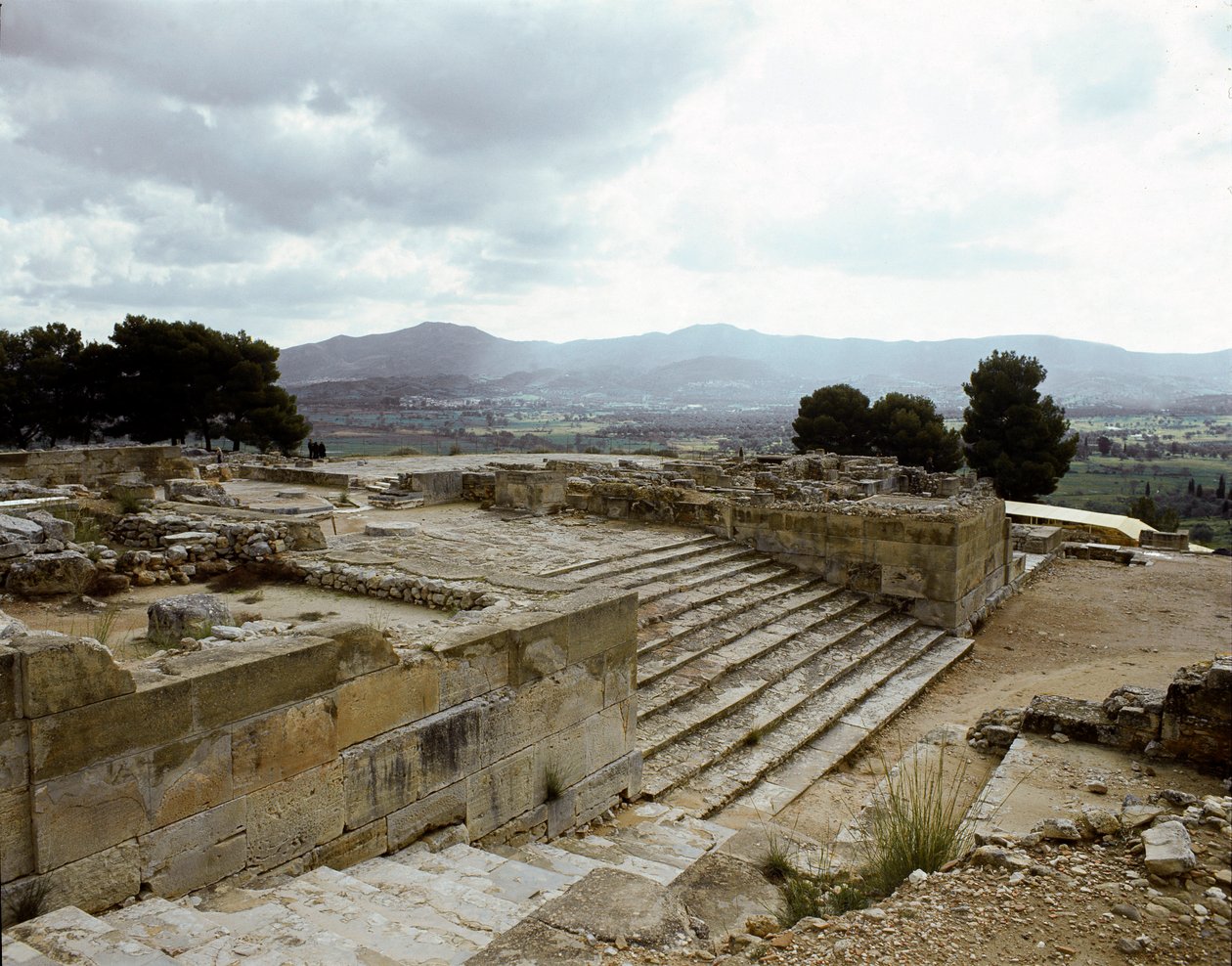 Kilátás Phaistos romjaira, ie 2700-1200 alkotó: Minoan