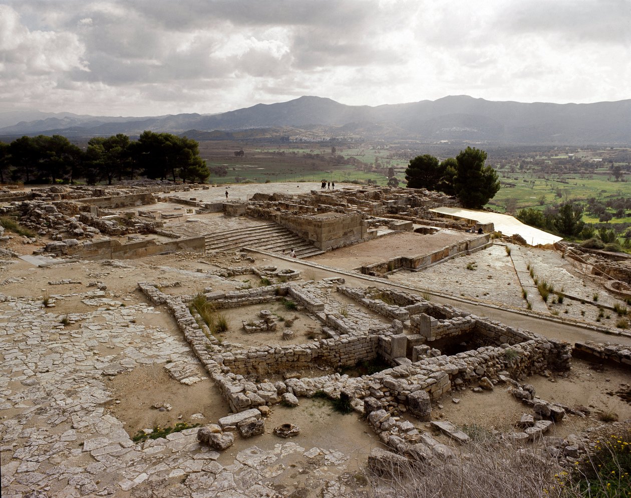 Kilátás Phaistos romjaira, ie 2700-1200 alkotó: Minoan