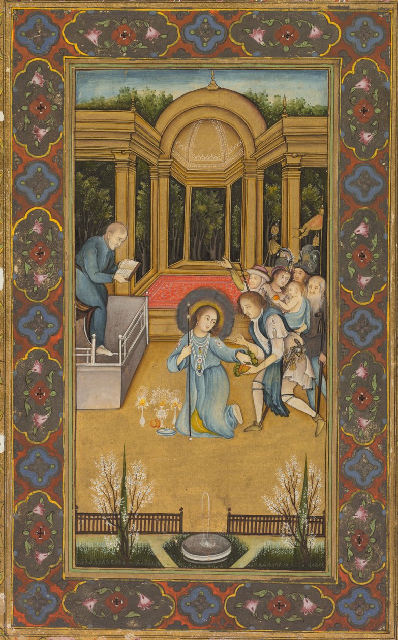 Jézus az orvosok között a templomban, Kr. e. 1760. alkotó: Mir Kalan Khan