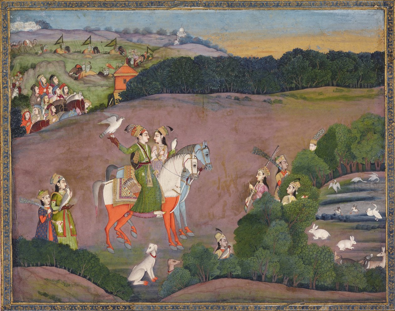 Baz Bahadur és Rupmati szultán, 1735 alkotó: Mir Kalan Khan