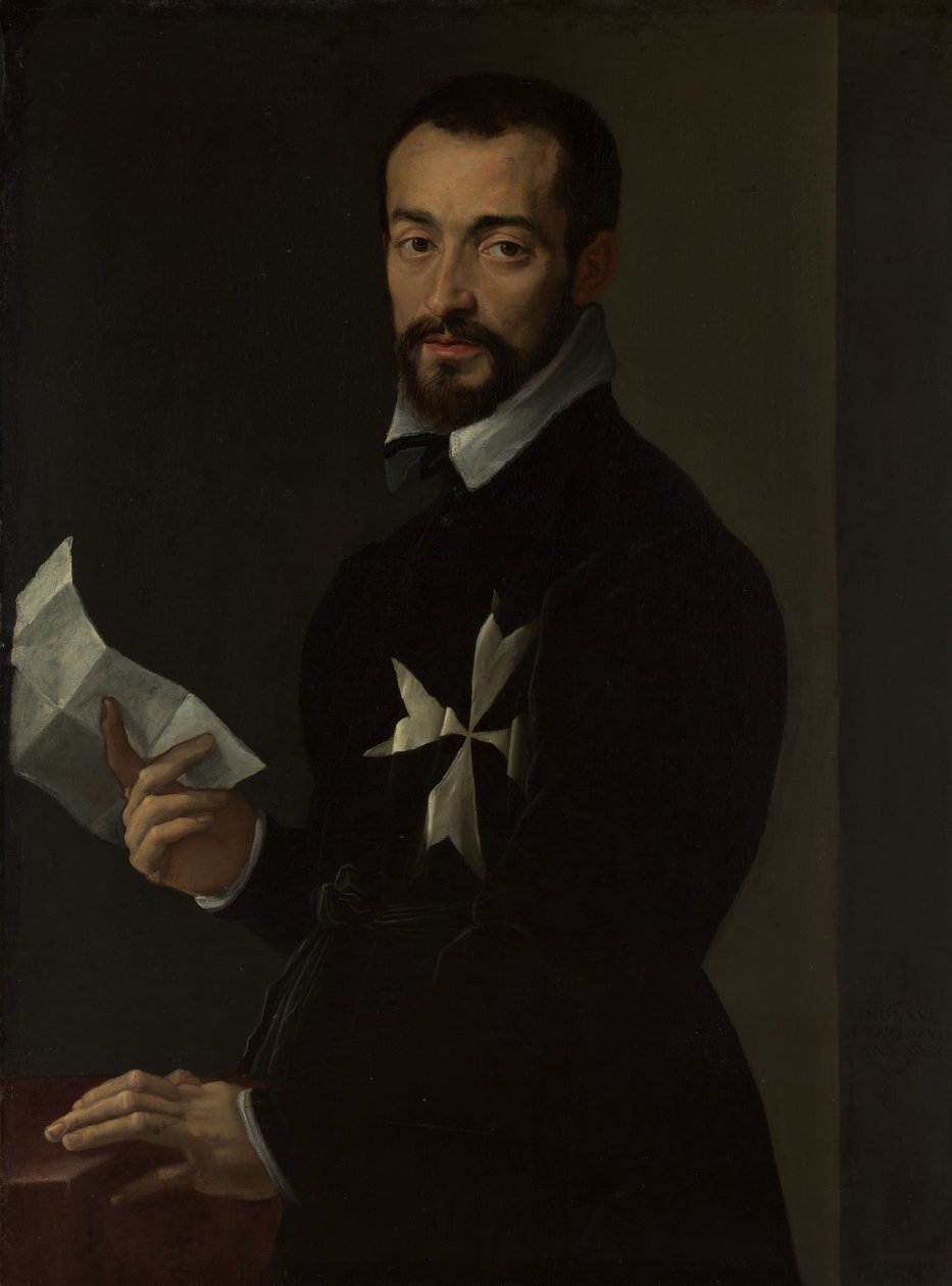 Egy máltai lovag, valószínűleg Fra Jacopo Salviati portréja, 1566. alkotó: Mirabello Cavalori