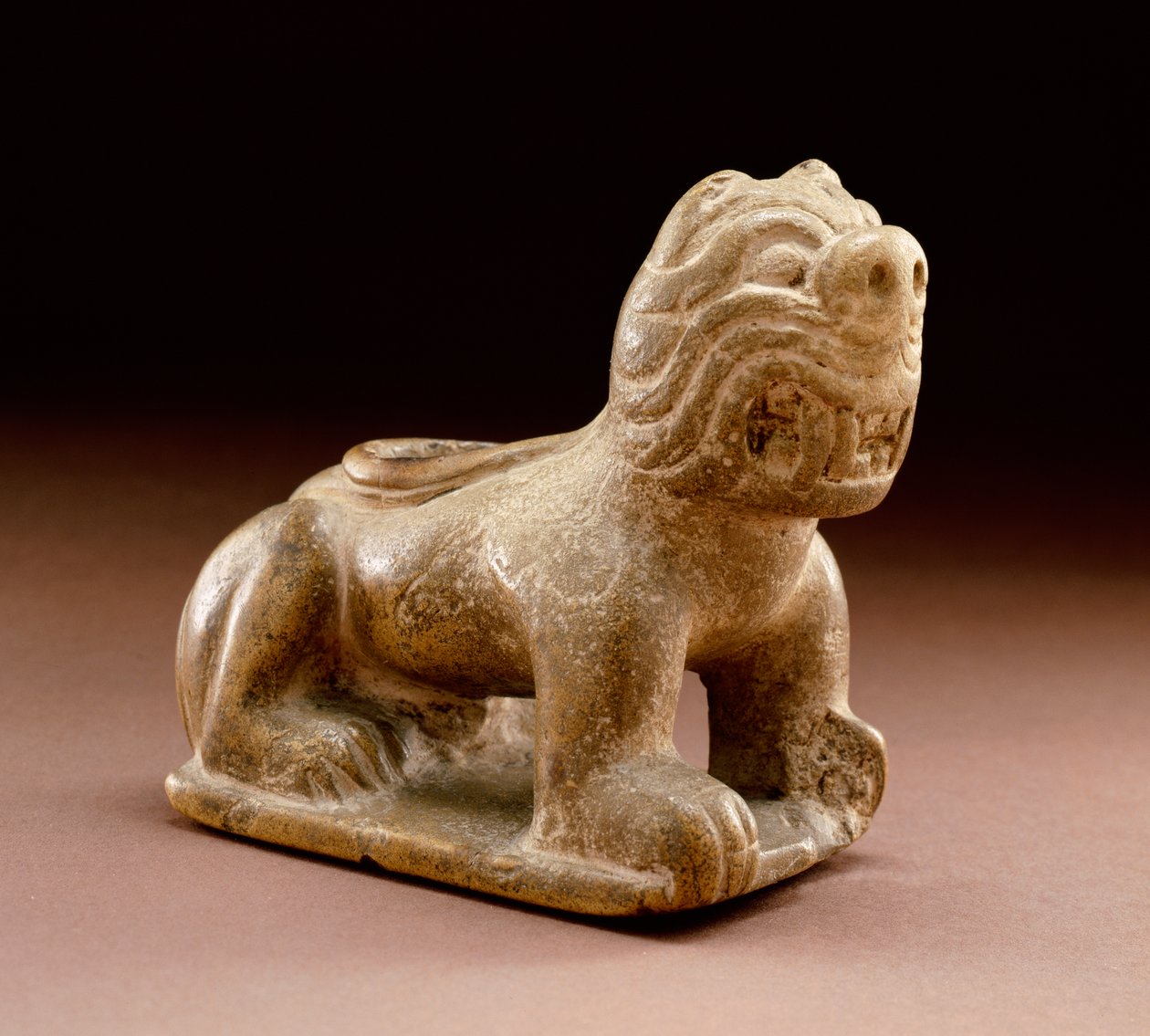 Macska effigy pipa, 1200-1500 alkotó: Mississippian culture
