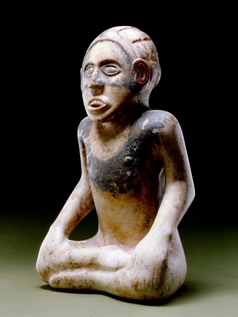 Ülő férfifigura, 1200-1450 (márvány) (lásd még: 422893) alkotó: Mississippian culture