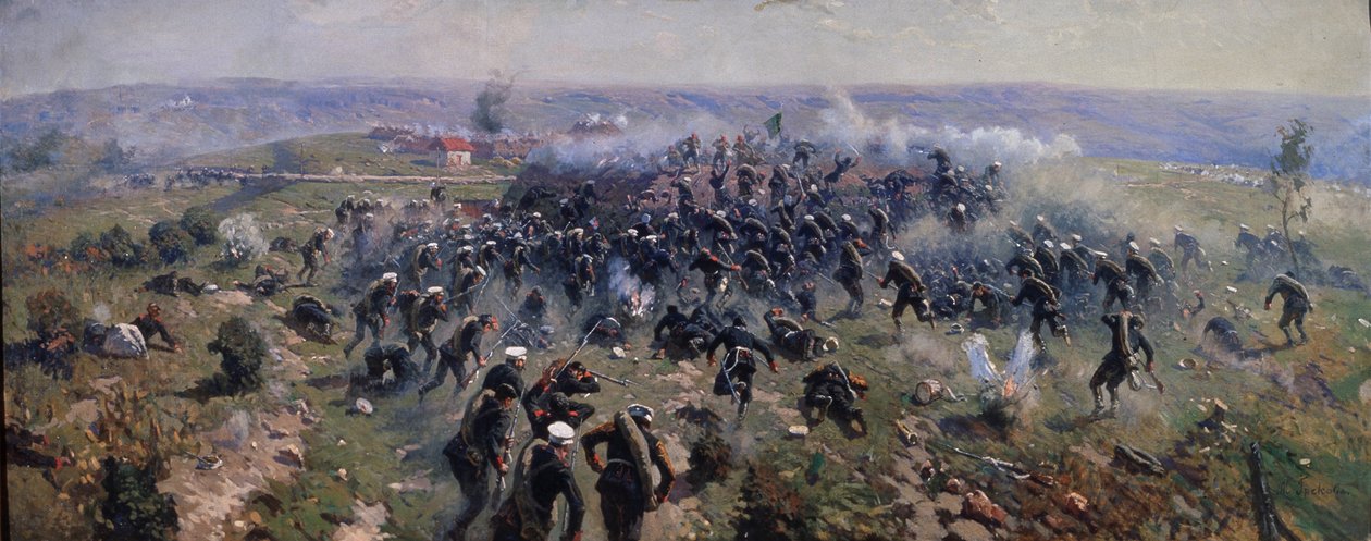 Gorni Dubnik csata 1877. október 24-én, 1914 alkotó: Mitrofan Borisovich Grekov