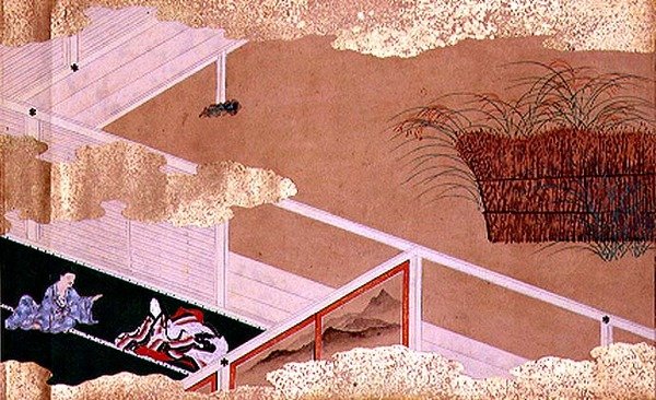 Bunsho meséi (tinta, szín és arany papíron) alkotó: Mitsuyoshi Tosa