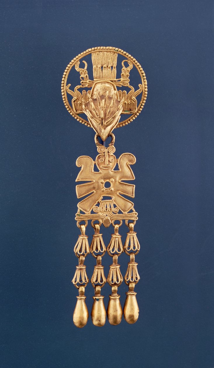 Stilizált figura (arany) alkotó: Mixtec