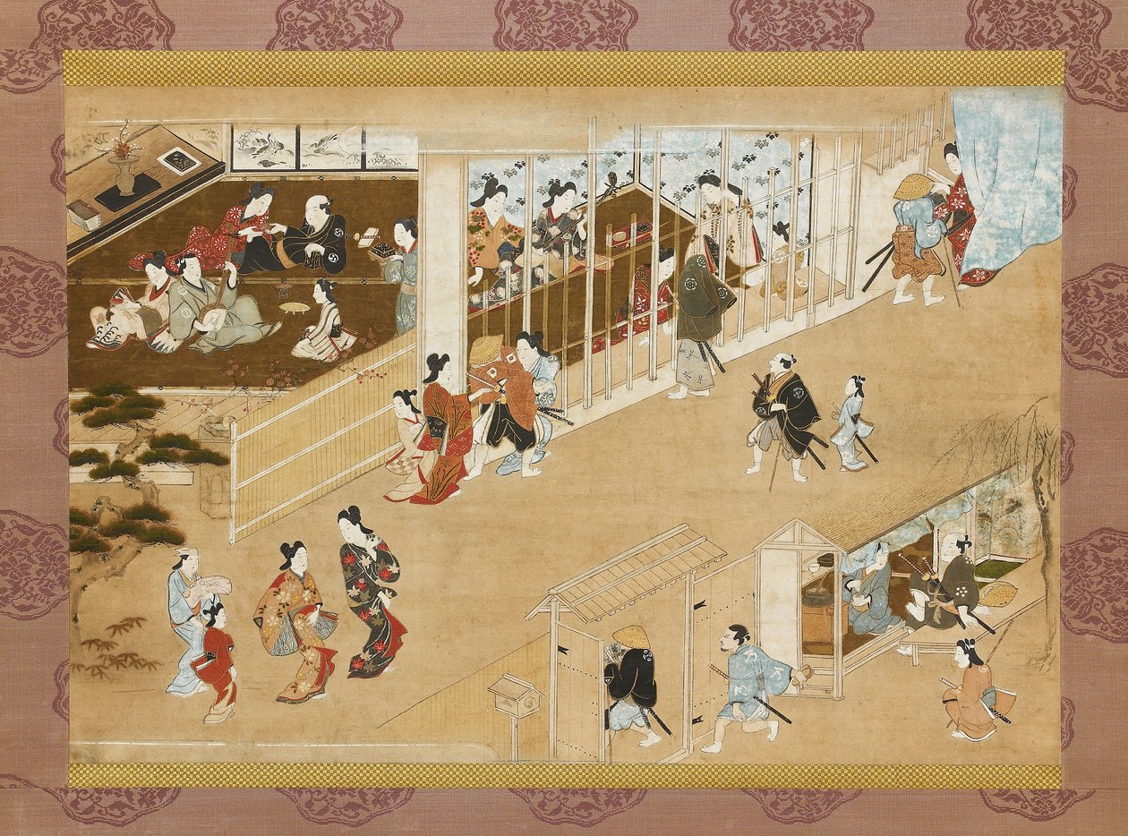 Yoshiwara szórakozóhely, c1670-c1685 alkotó: Miyagawa Chōshun
