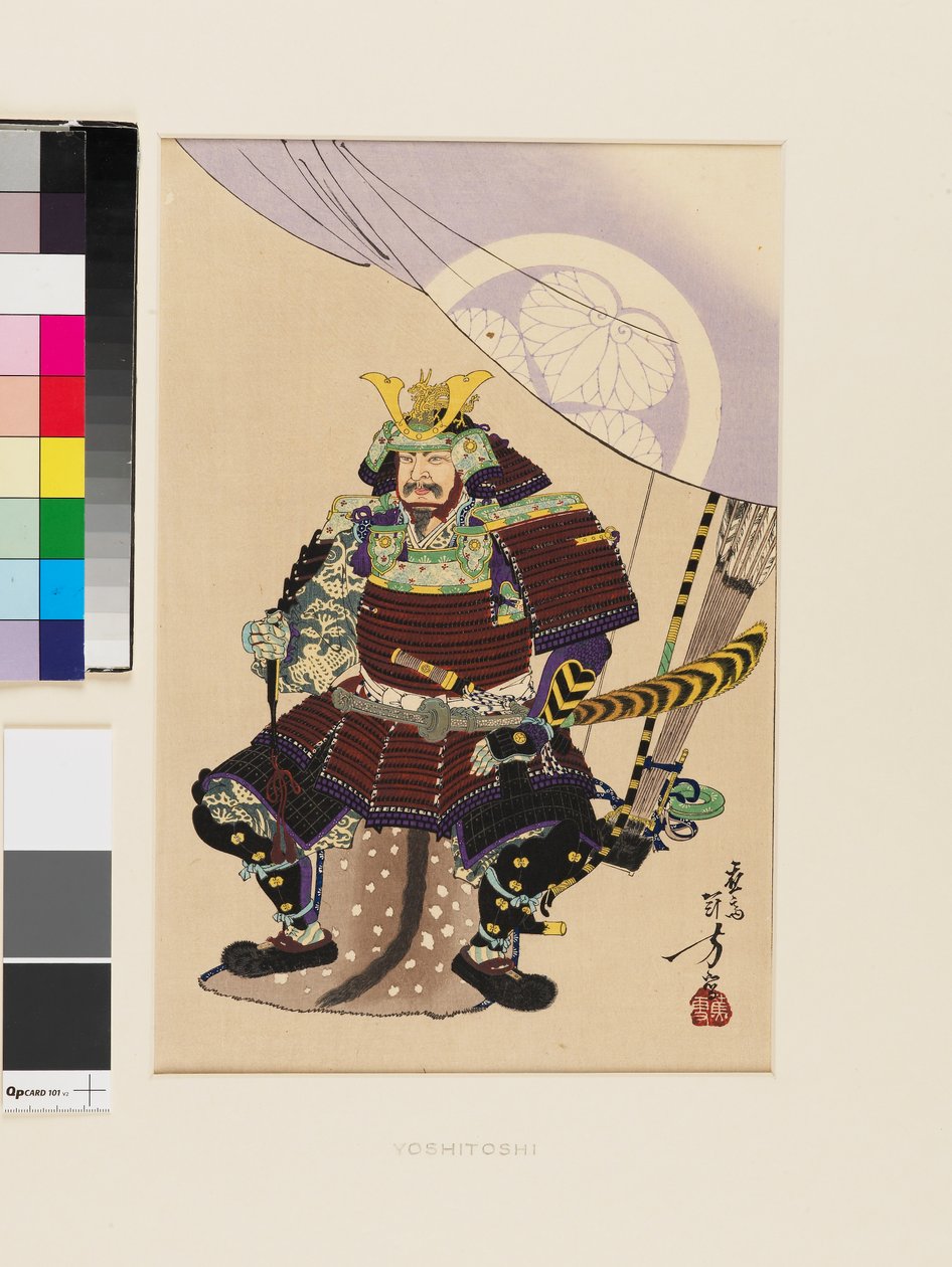 Tokugawa Ieyasu, 19. század vége-20. század eleje (fametszet) alkotó: Mizuno Toshikata