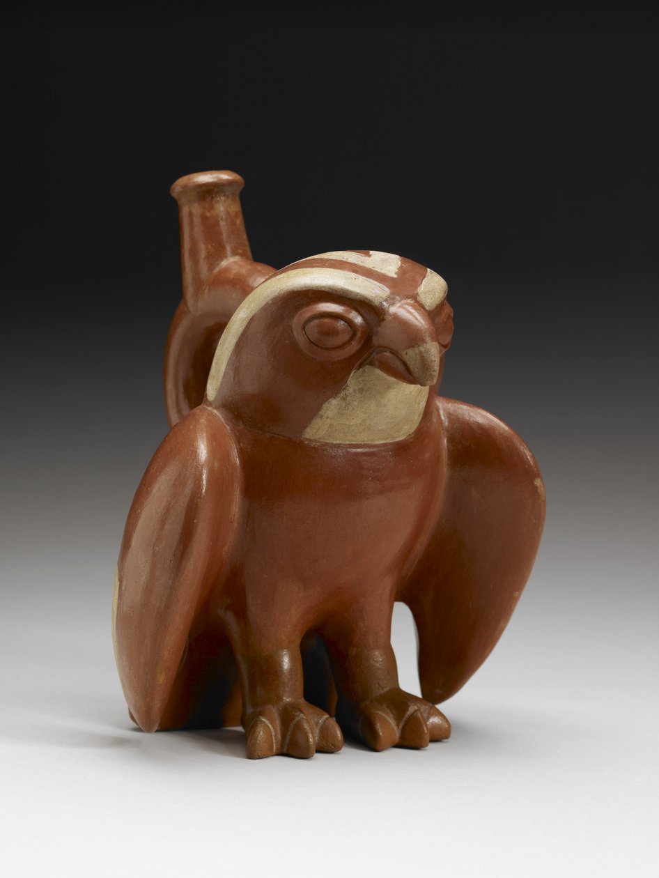 Hawk Vessel, i.sz. 200-450 (cserépedény csúszdával) alkotó: Moche Moche