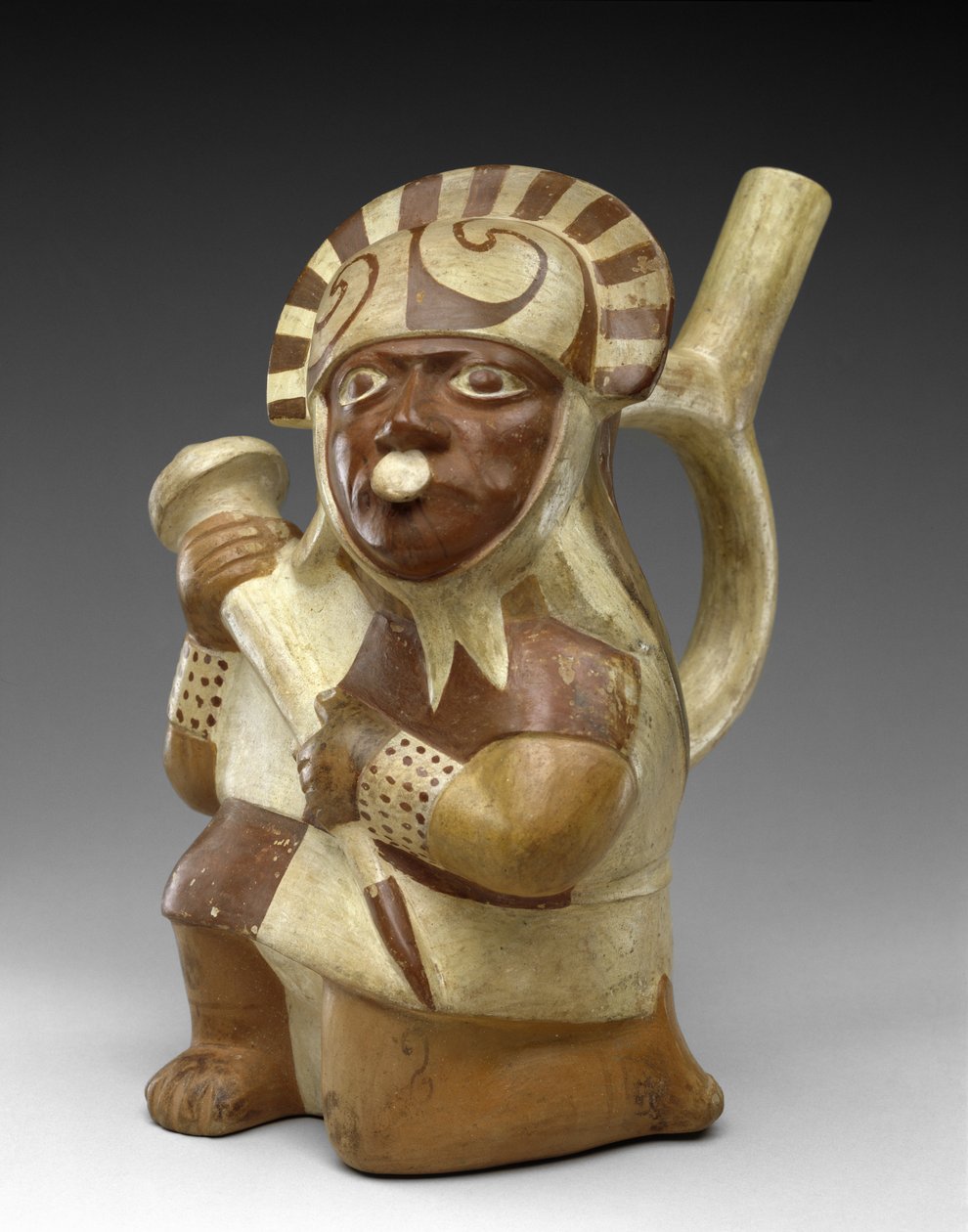 Térdelő Harcos Effigy Vessel alkotó: Moche Moche