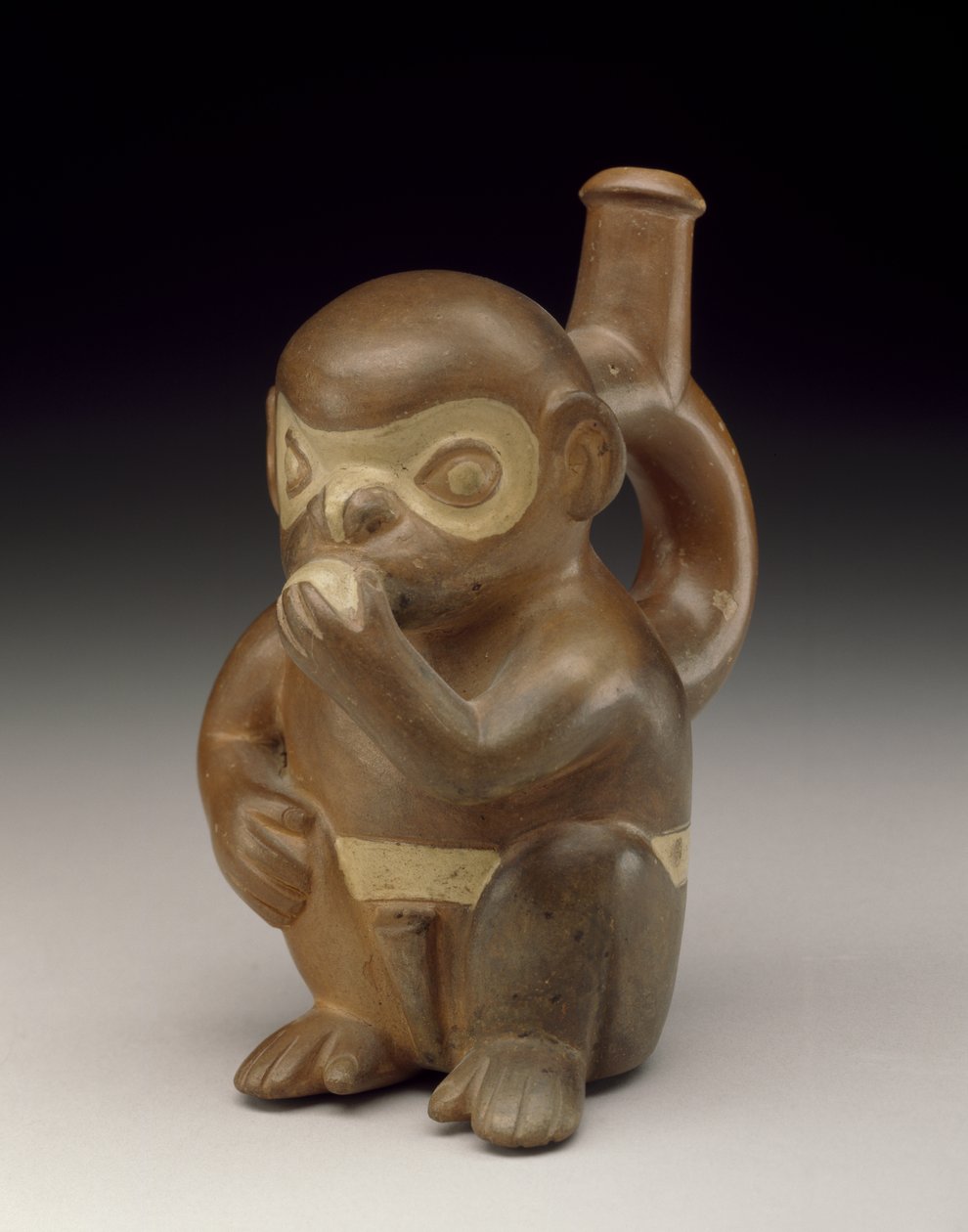 Majomedény, i.sz. 50-100 (kerámia, csúszással) alkotó: Moche Moche
