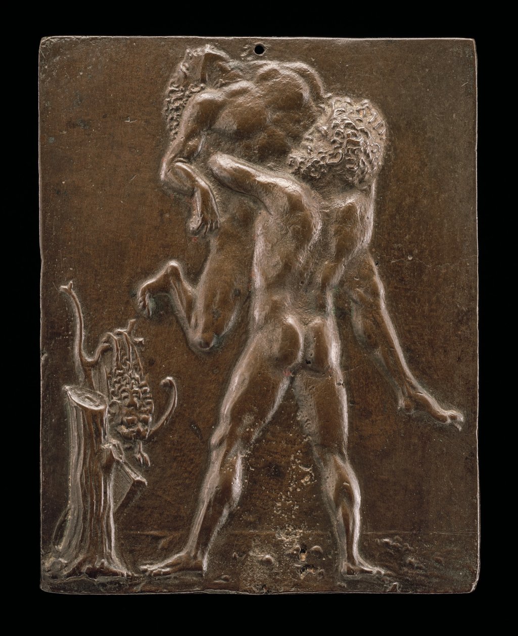 Herkules és Antaeus, 15. század vége – 16. század eleje. alkotó: Moderno