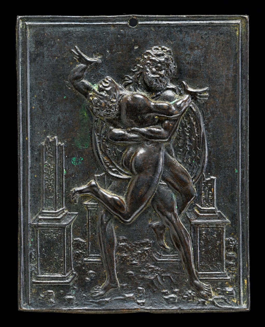 Herkules és Antaeus, 15. század vége – 16. század eleje. alkotó: Moderno
