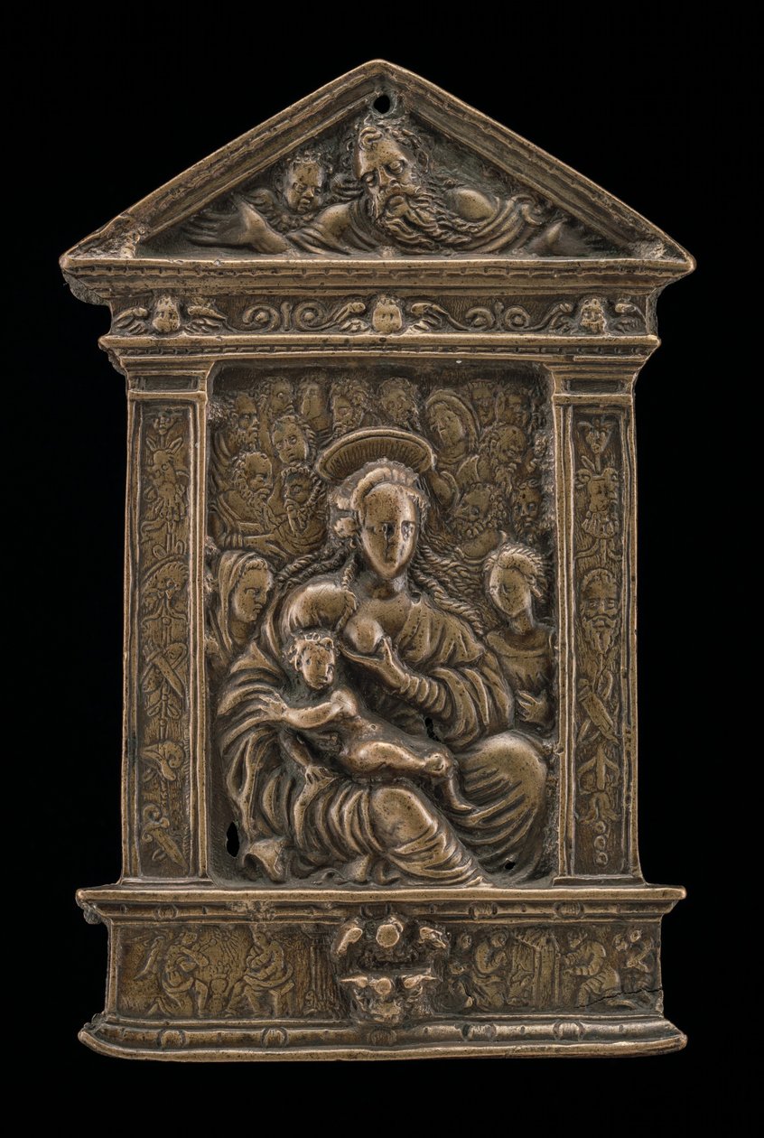 Madonna és gyermeke szentekkel, 15. század vége – 16. század eleje. alkotó: Moderno