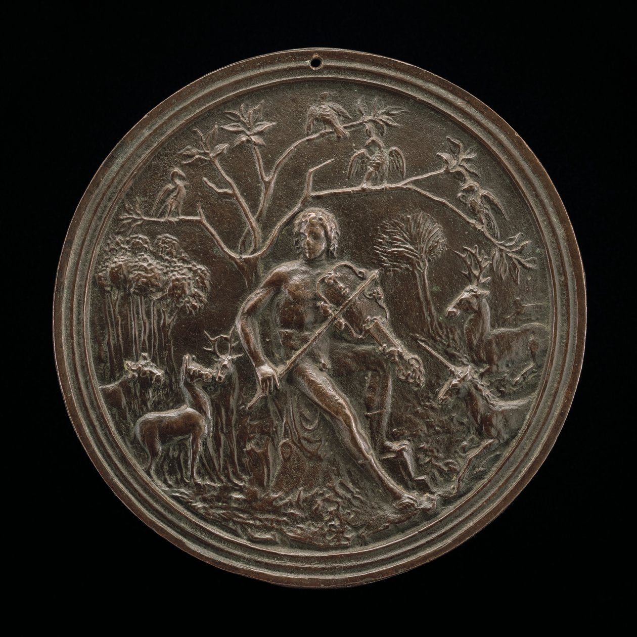 Orpheus Playing to the Animals, 15. század vége – 16. század eleje. alkotó: Moderno