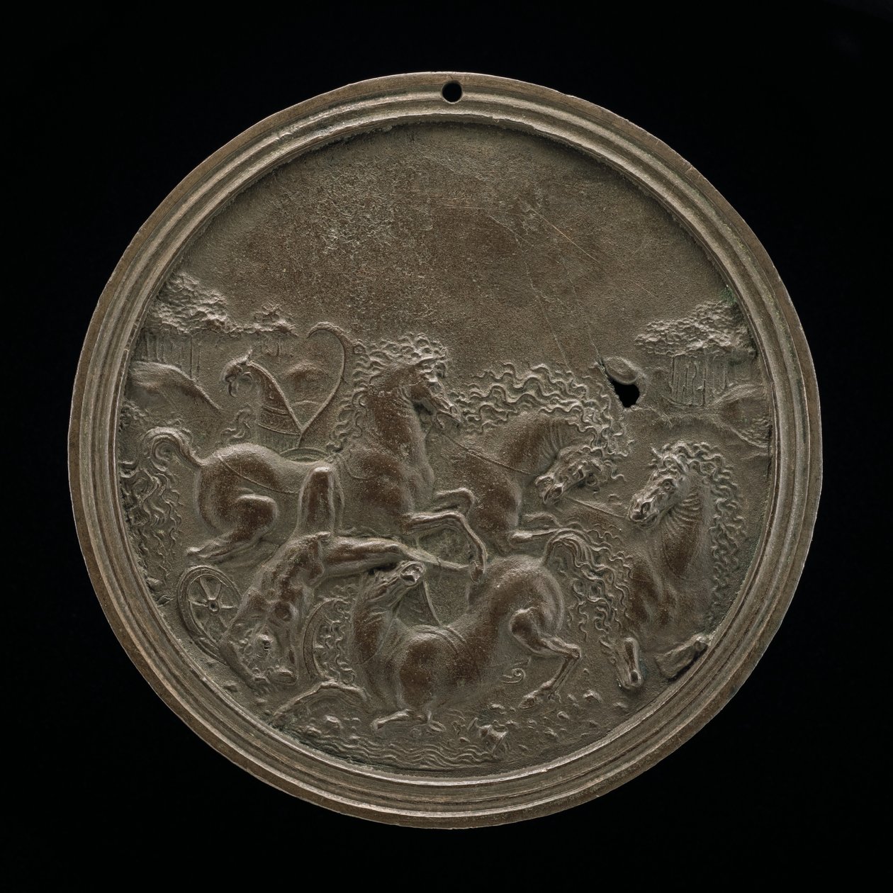 Hippolytus halála, vagy Phaeton bukása, 15. század vége - 16. század eleje. alkotó: Moderno