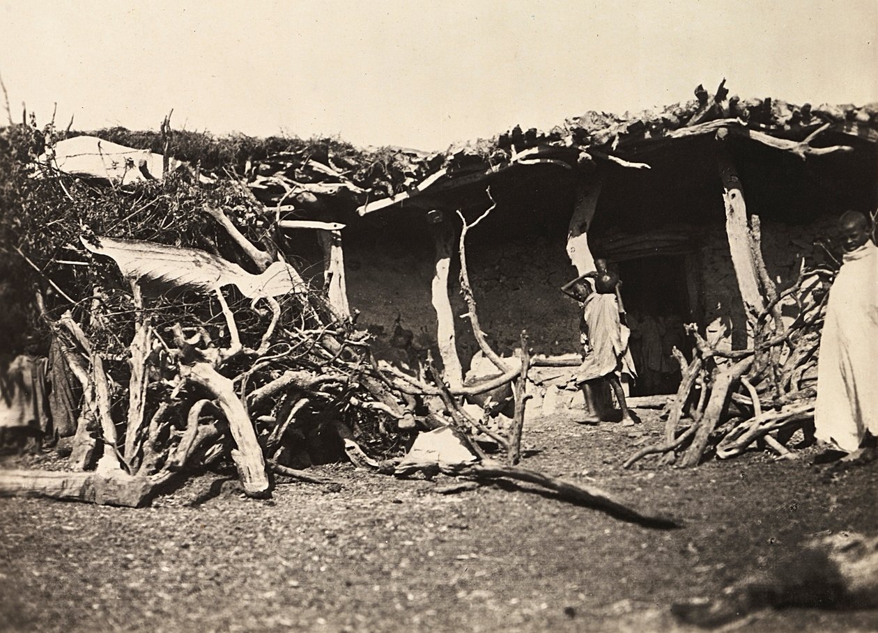 „Birodalom építése” a fasiszta korban: Abesszin kunyhó, 1936.09.05. (f/w fotó) alkotó: Modestino Baldinetti