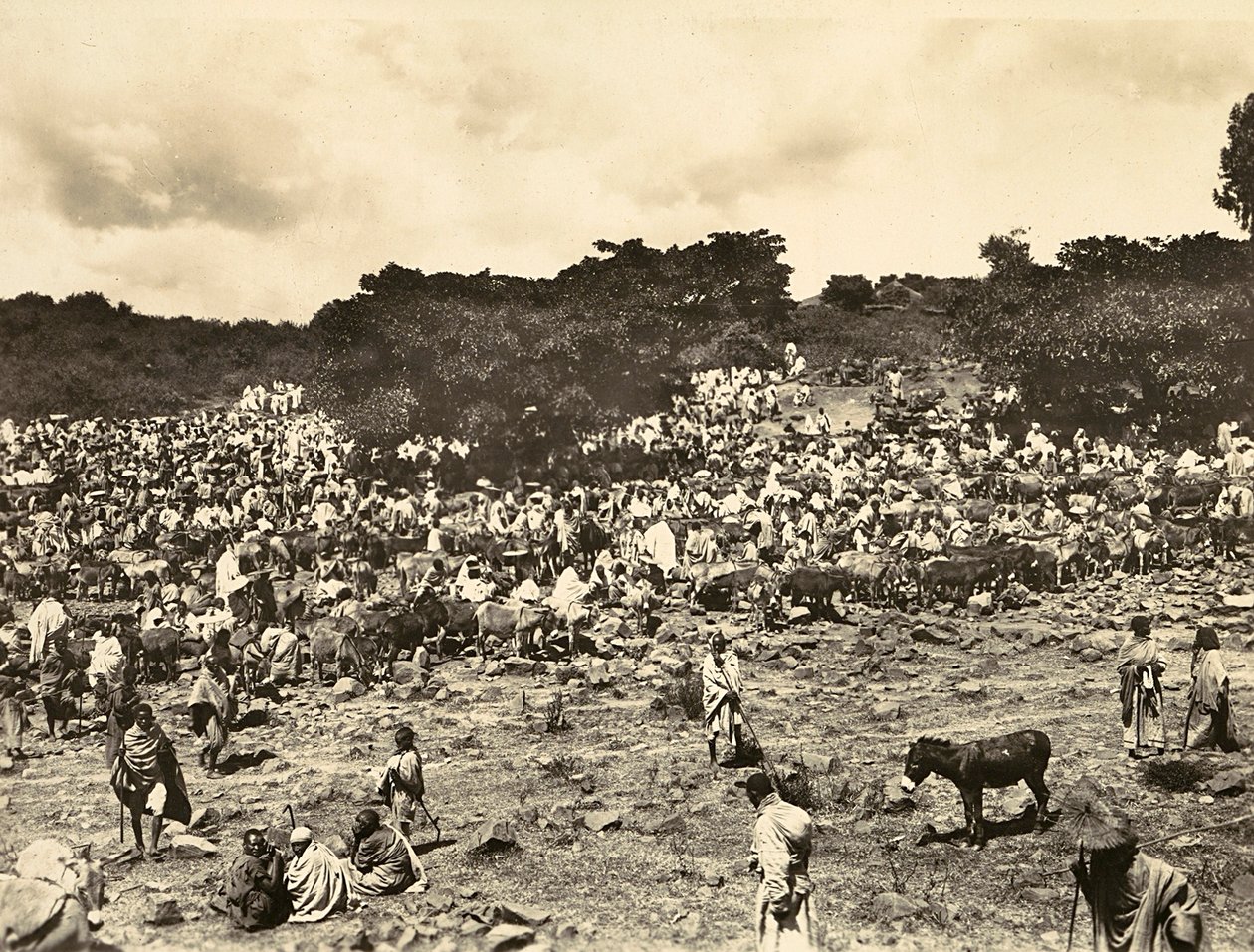 „Birodalom építése” a fasiszta korban: Abesszin piac, 1936.09.05. (f/w fotó) alkotó: Modestino Baldinetti