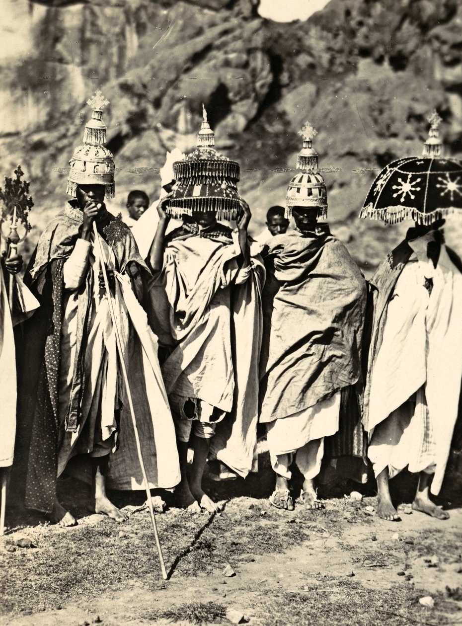 „Birodalom építése” a fasiszta korban: abesszin papok csoportja, 1936.09.05. (f/w fotó) alkotó: Modestino Baldinetti