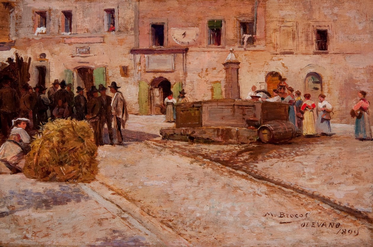 Utca Olaszországban Portugál: Rua da Italian alkotó: Modesto Brocos