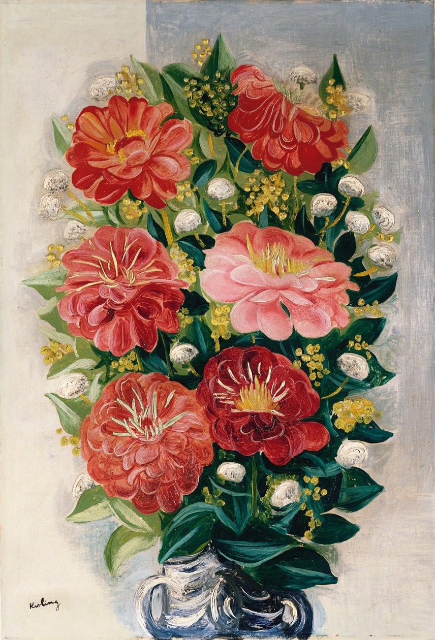 Virágok vázában (olaj, vászon) alkotó: Moise Kisling