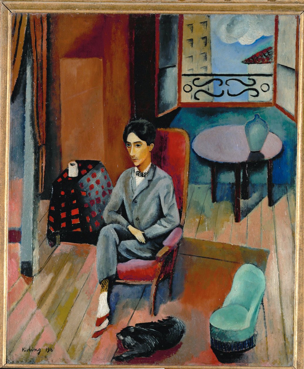 Jean Cocteau (olaj, vászon) alkotó: Moise Kisling