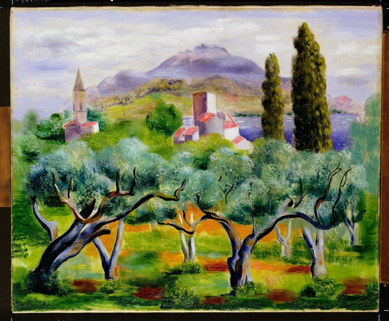 Tájkép, 1920 körül alkotó: Moise Kisling