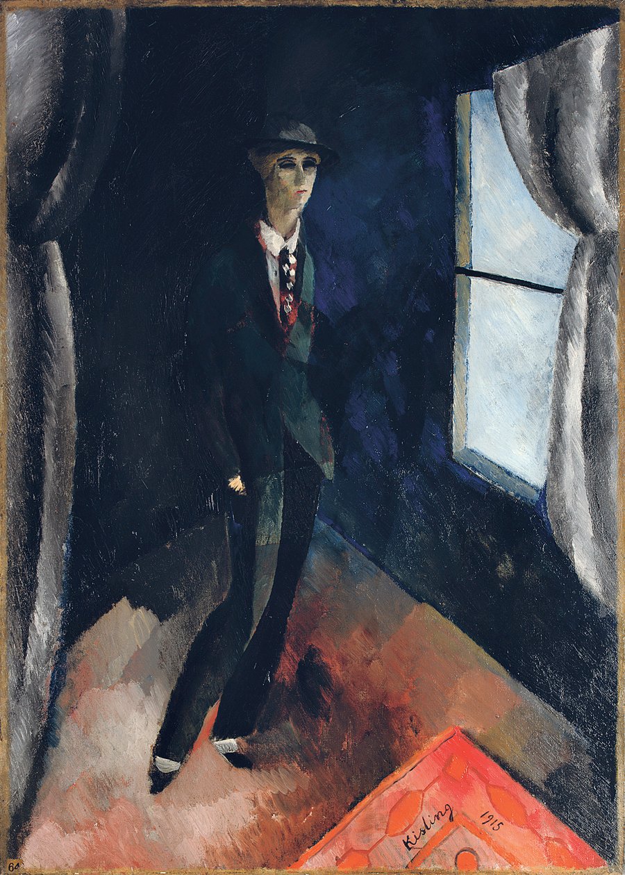 Ember az ablak előtt alkotó: Moise Kisling