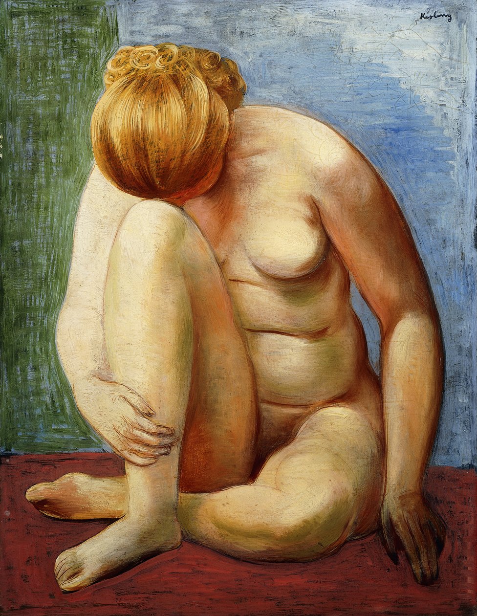 Ülő meztelen nő; Femme Nue Assise alkotó: Moise Kisling