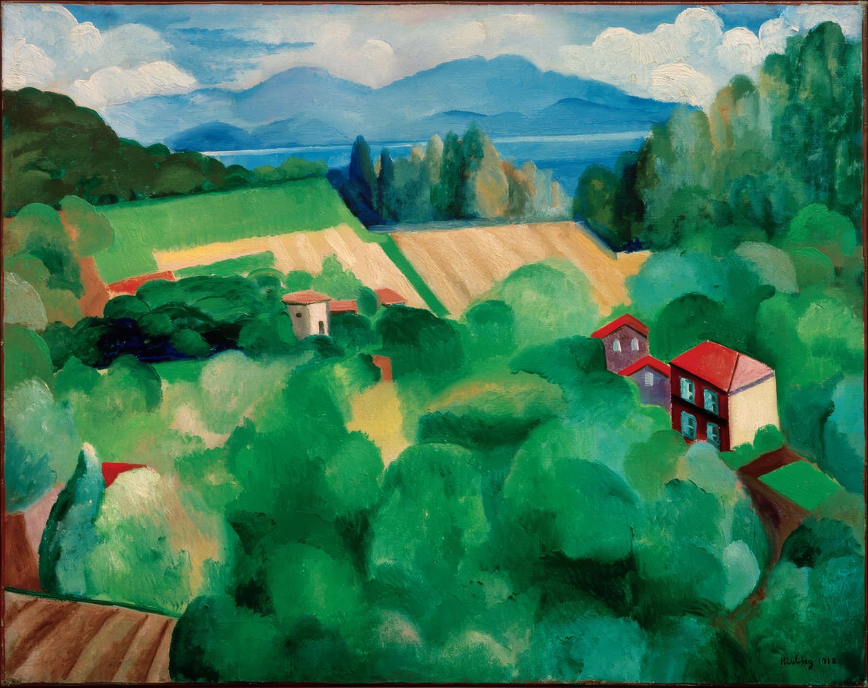 "St. Tropez-i tájkép alkotó: Moise Kisling