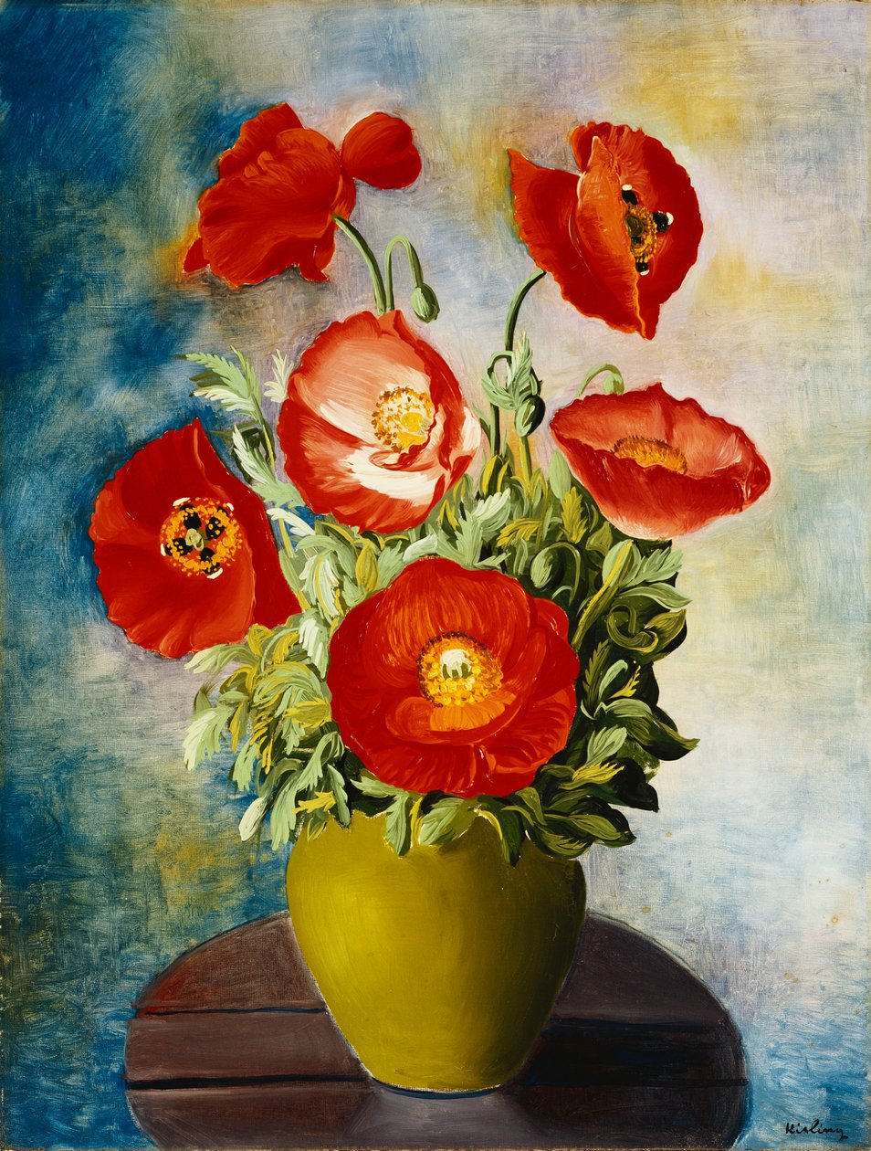 Pipacsok egy vázában; Coquelicots dans un Vase alkotó: Moise Kisling