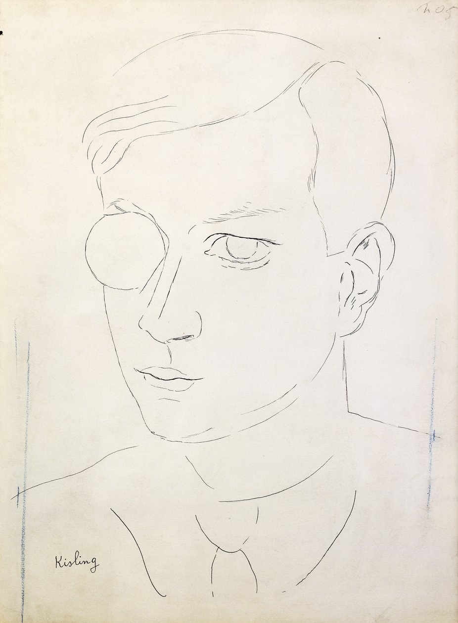 Tristan Tzara portréja; Tristan Tzara portréja alkotó: Moise Kisling