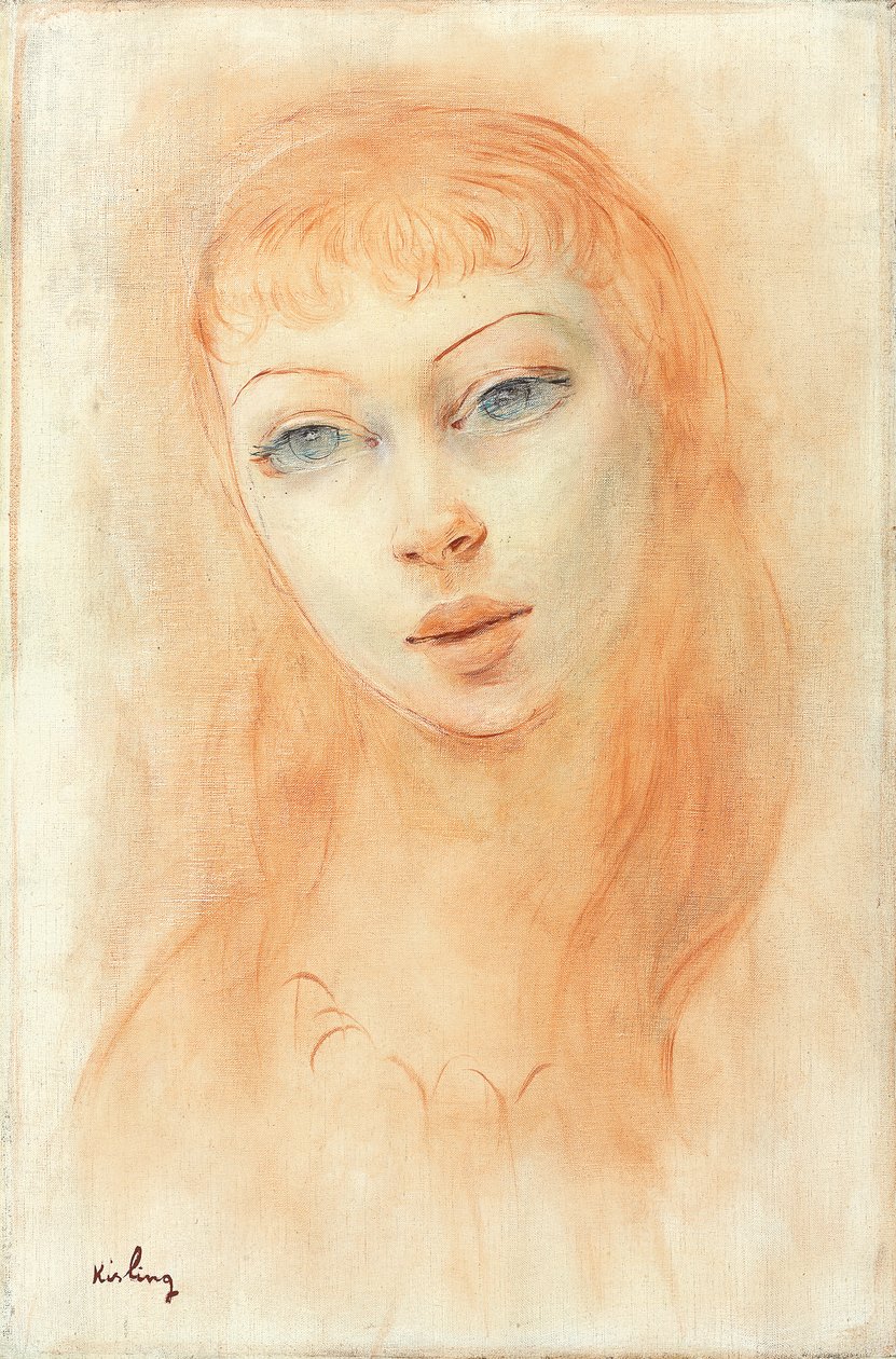Női portré (olaj, vászon) alkotó: Moise Kisling