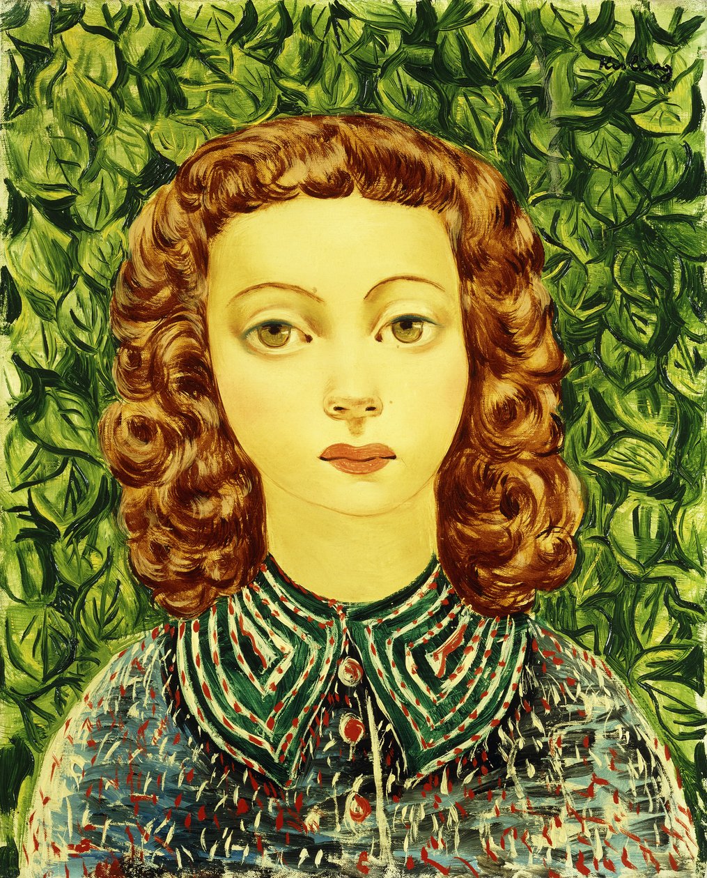 Egy fiatal nő portréja; Portrait de Jeune Femme alkotó: Moise Kisling