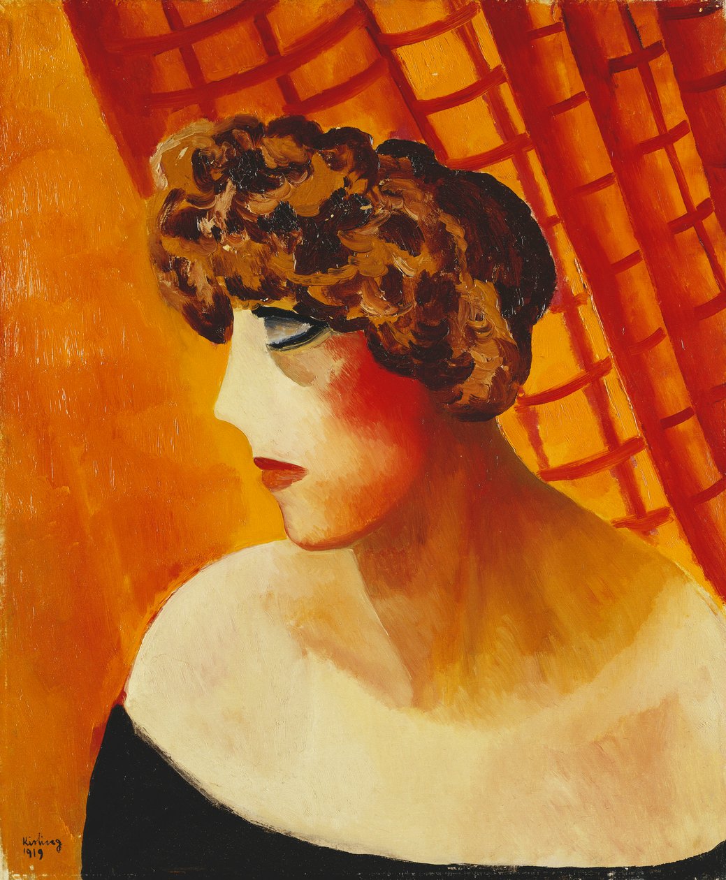 Profil kék szemekkel; Profil aux Yeux Bleus alkotó: Moise Kisling