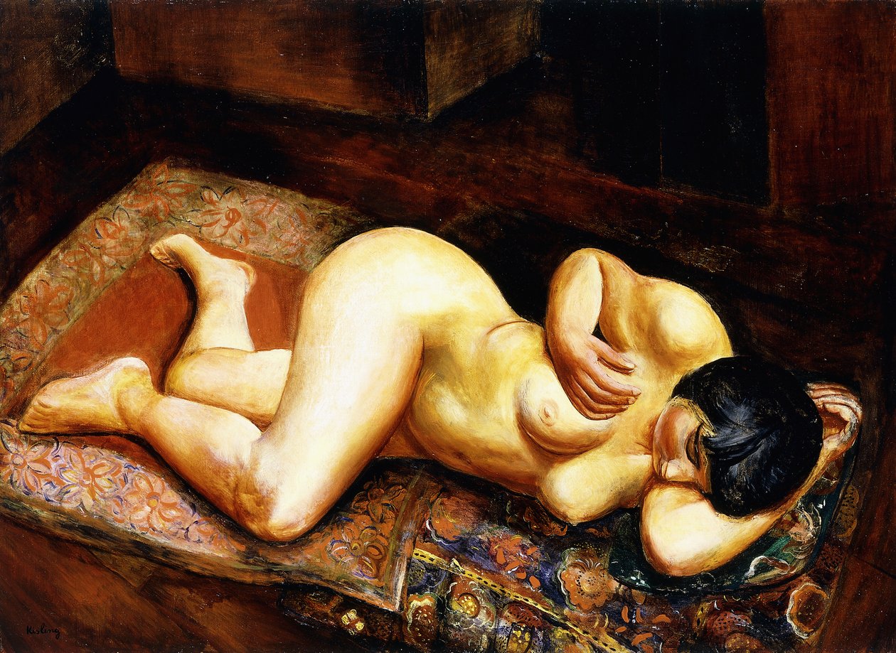 Fekvő meztelen nő alkotó: Moise Kisling