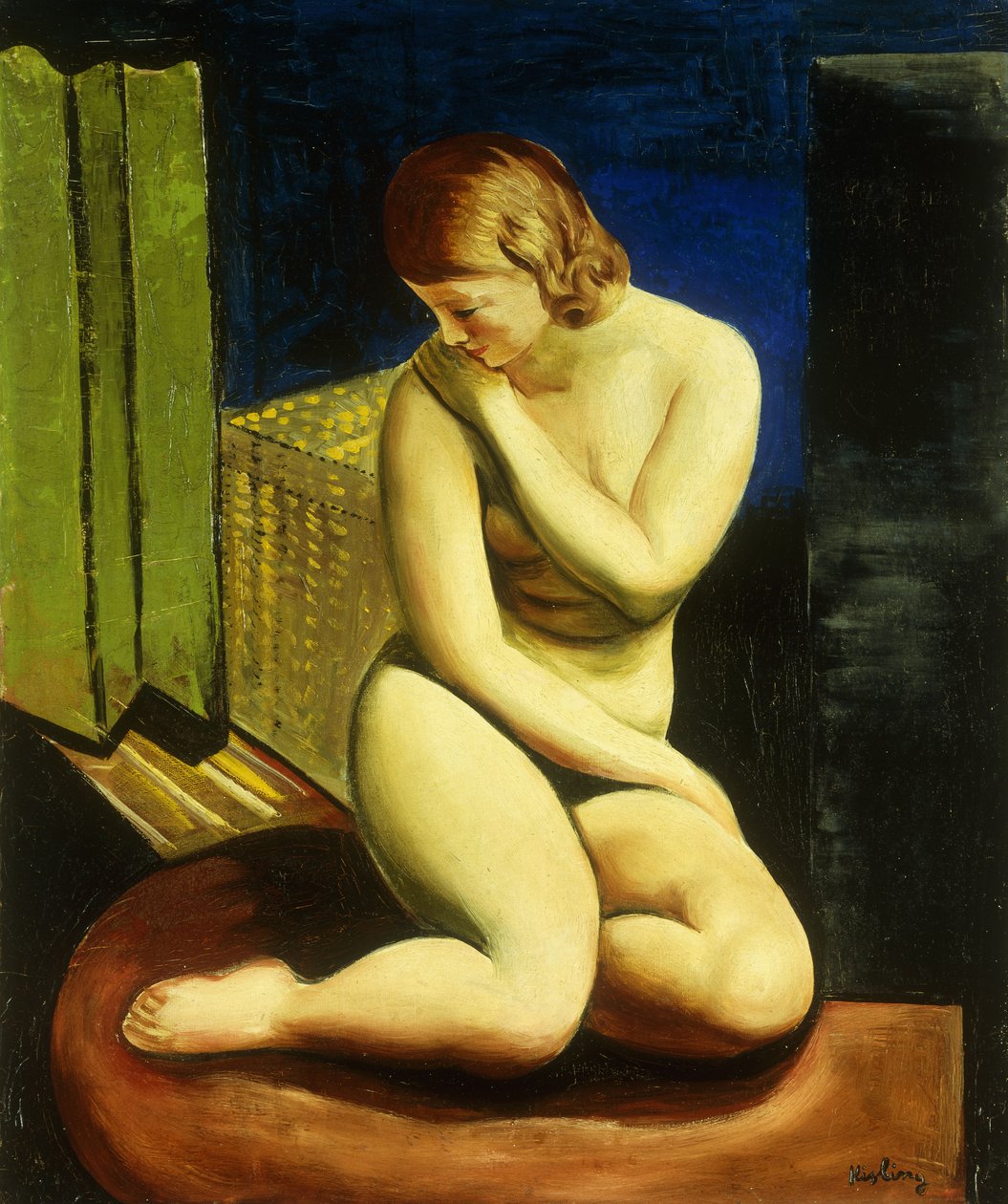 Ülő női akt; Femme Nue Assise alkotó: Moise Kisling