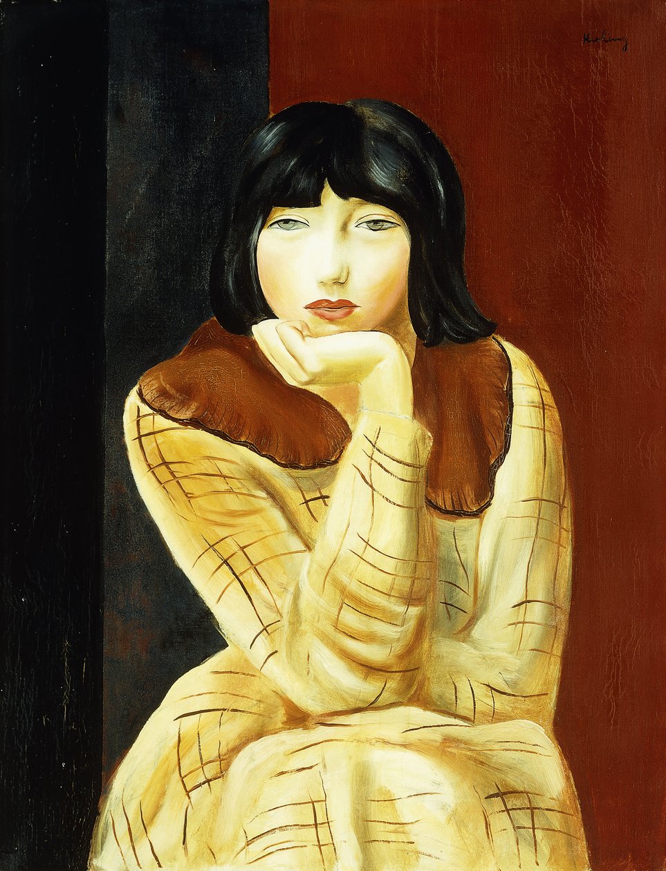 Ülő fiatal nő; Jeune Femme Assise alkotó: Moise Kisling