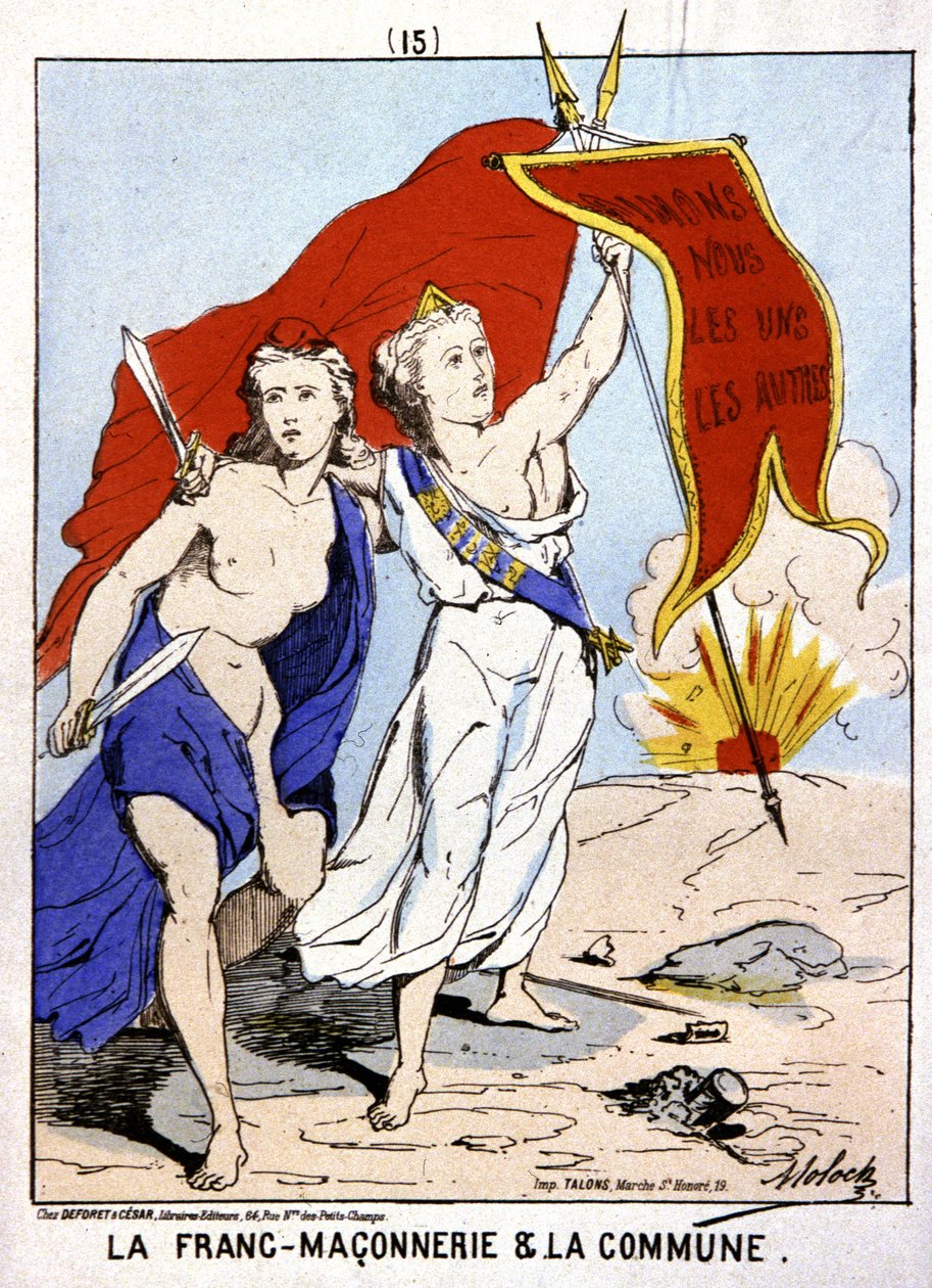 A szabadkőművesség szövetségese La Commune-nak, 1871 körül (illusztráció) alkotó: Moloch (1849 1909)