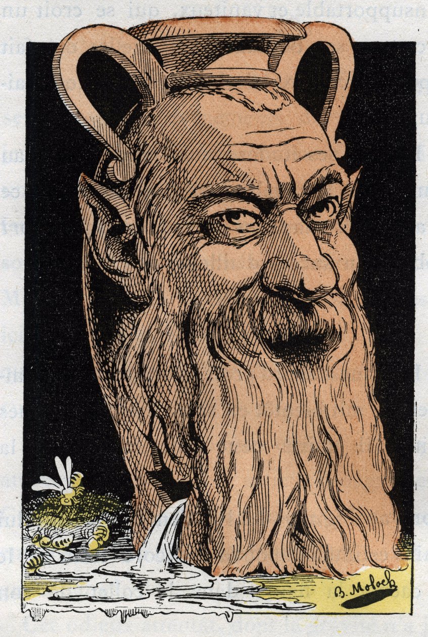 Alphonse Jean-Baptiste (Jean Baptiste) Karr, francia író (1808-1890) portréja alkotó: Moloch