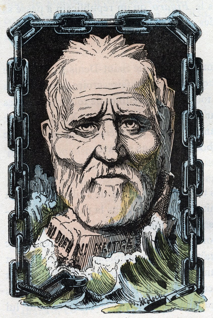 Louis Auguste (Louis-Auguste) Blanqui (1805-1881), francia szocialista teoretikus és forradalmár portréja. alkotó: Moloch