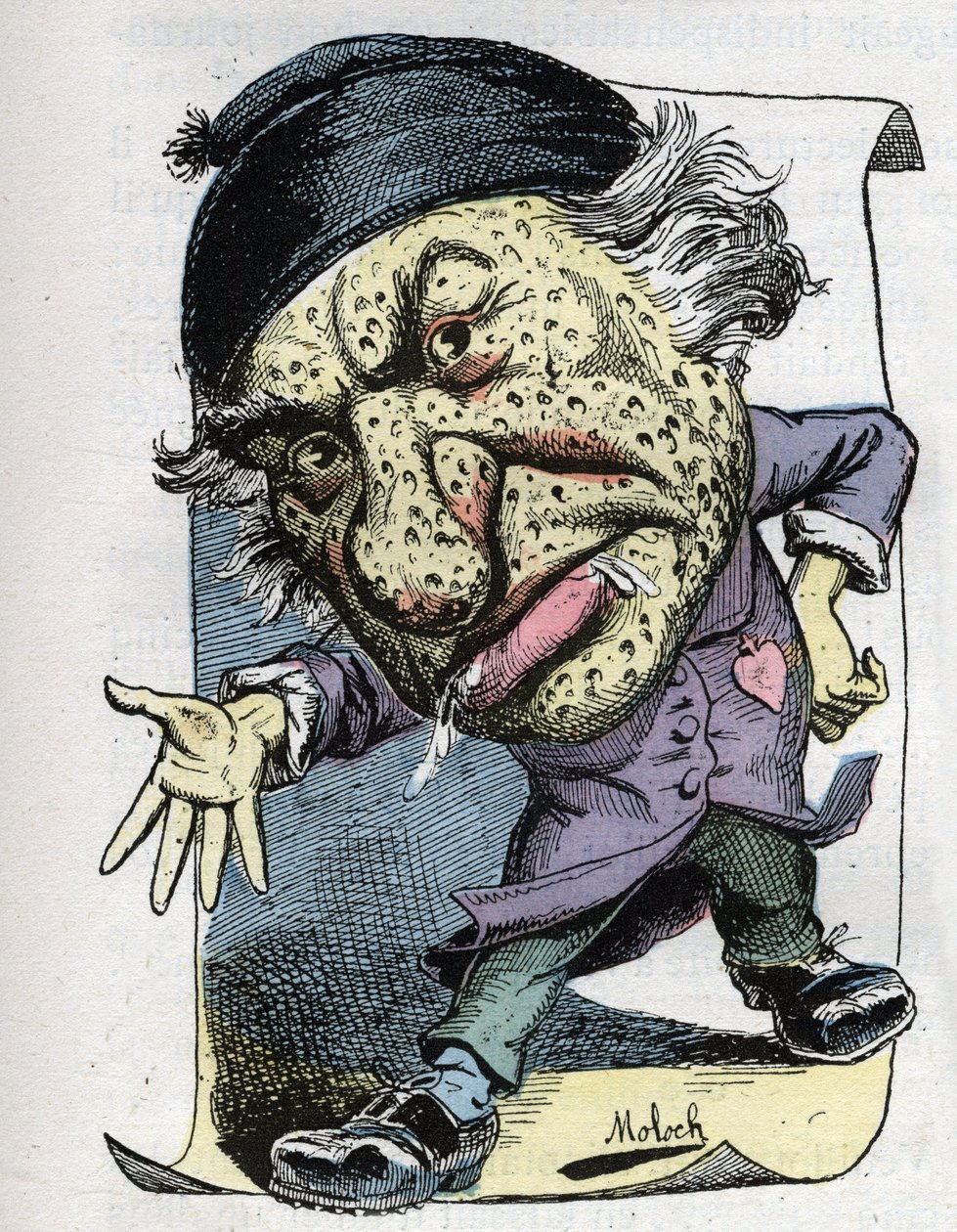 Louis Veuillot (1813-1883) francia újságíró és író portréja alkotó: Moloch