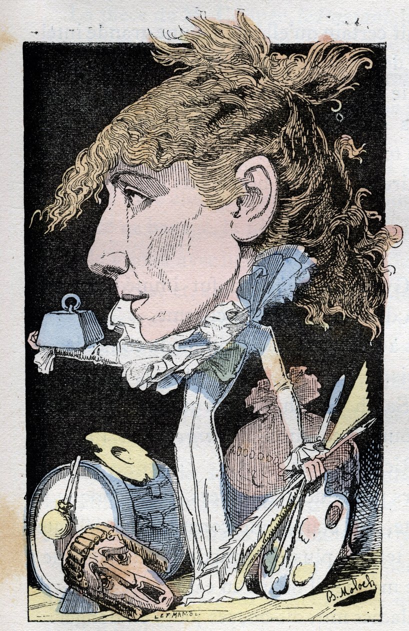 Henriette Rosine Bernard komikus portréja Sarah Bernhardtnál (1844-1923) alkotó: Moloch