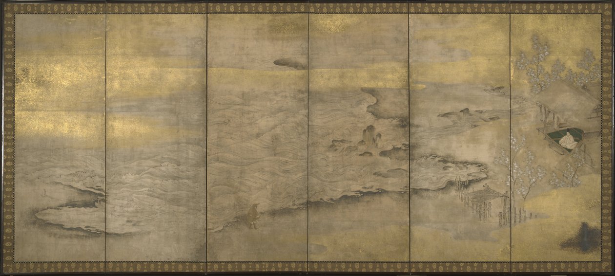 Száműzött császár Okinosimán alkotó: Momoyama period Japanese