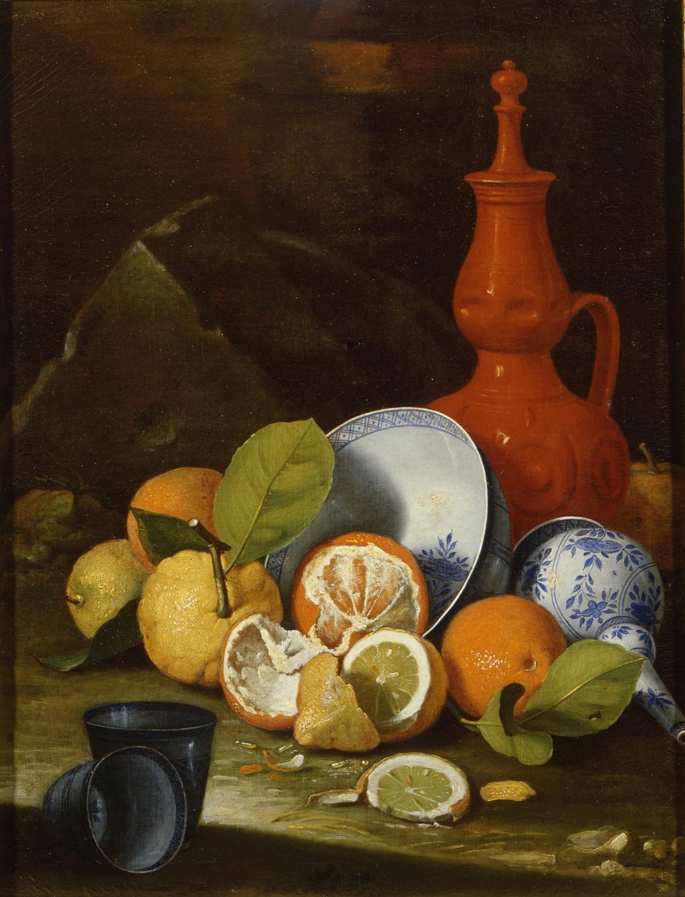 Bucchero, porcelán, narancs és citrom, 1706 alkotó: Monari