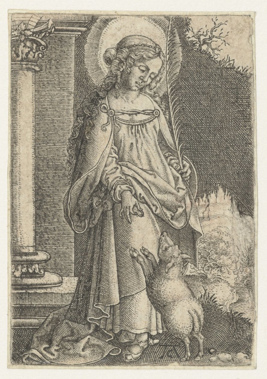 Szent Ágnes alkotó: Monogrammist AC