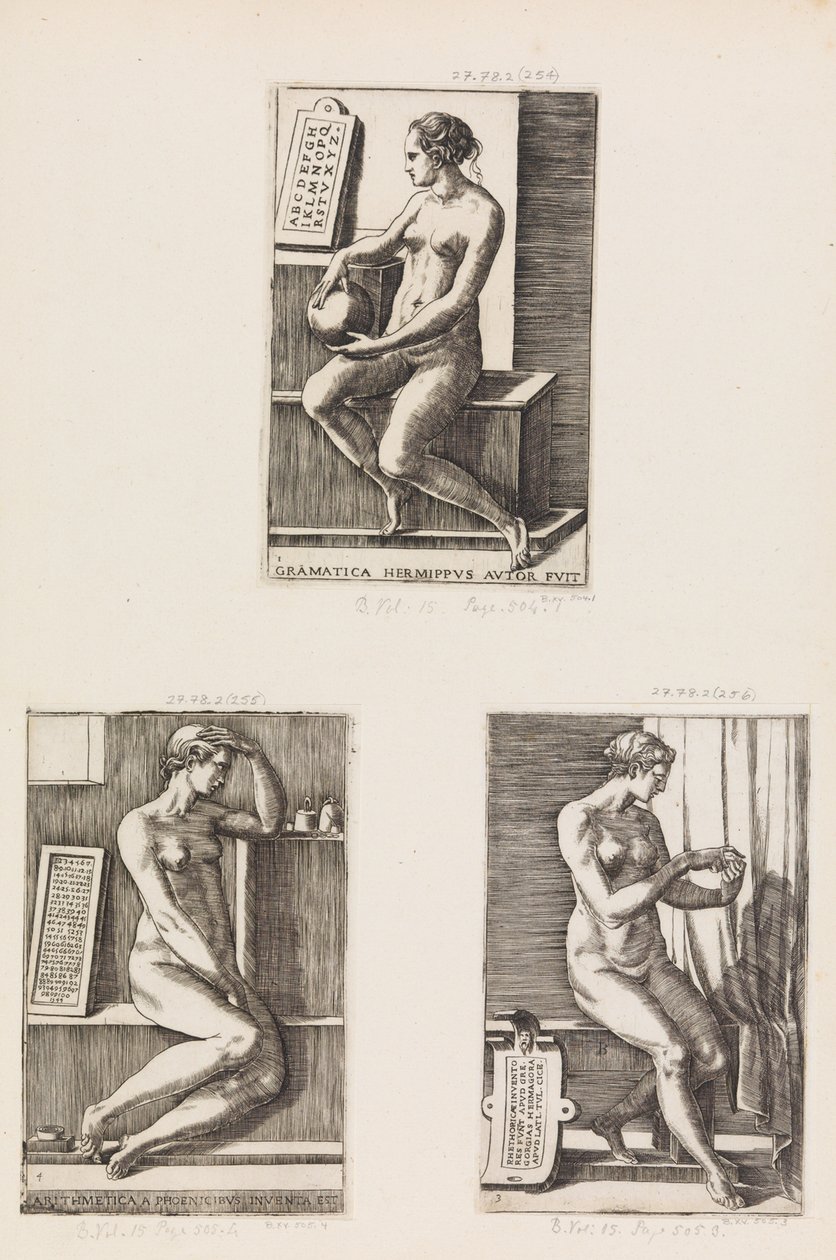 Aritmetika, The Seven Liberal Arts, 4. tábla, 1544. alkotó: Monogrammist B