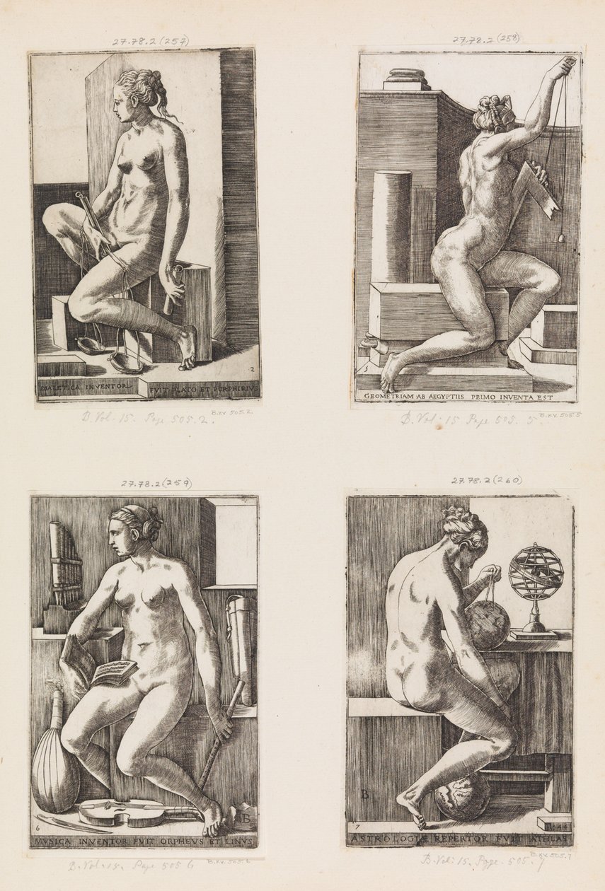Csillagászat, The Seven Liberal Arts, 7. lemez, 1544. alkotó: Monogrammist B